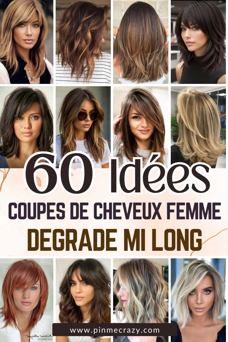 Style coupe mi-longue dégradée