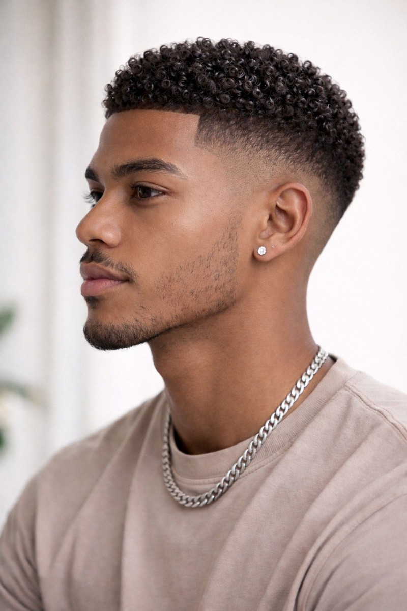 Coupe afro homme élégante