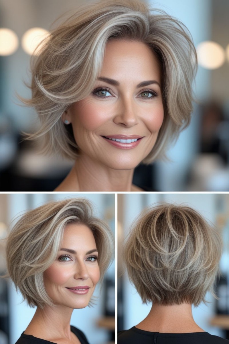 coiffure carré dégradé élégante