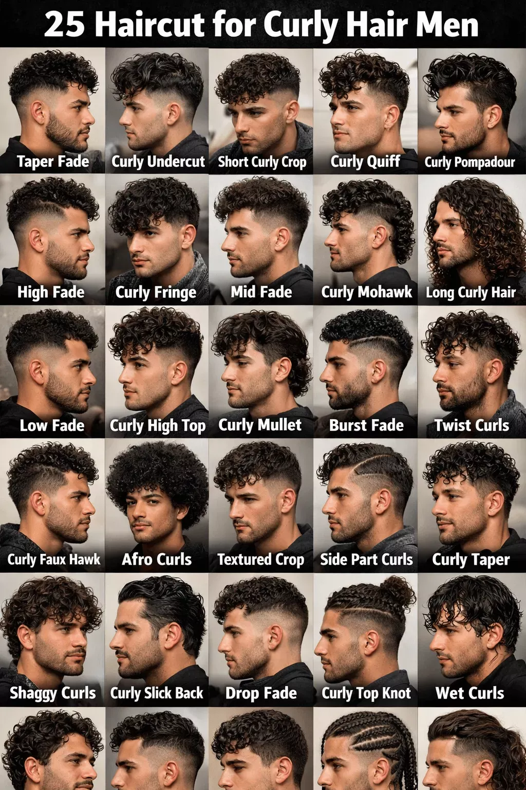 Entretien taper bouclés homme