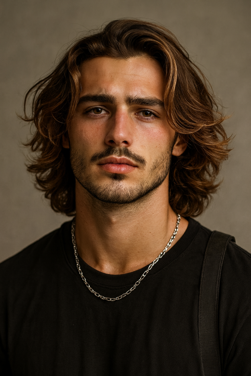 Entretien cheveux longs homme