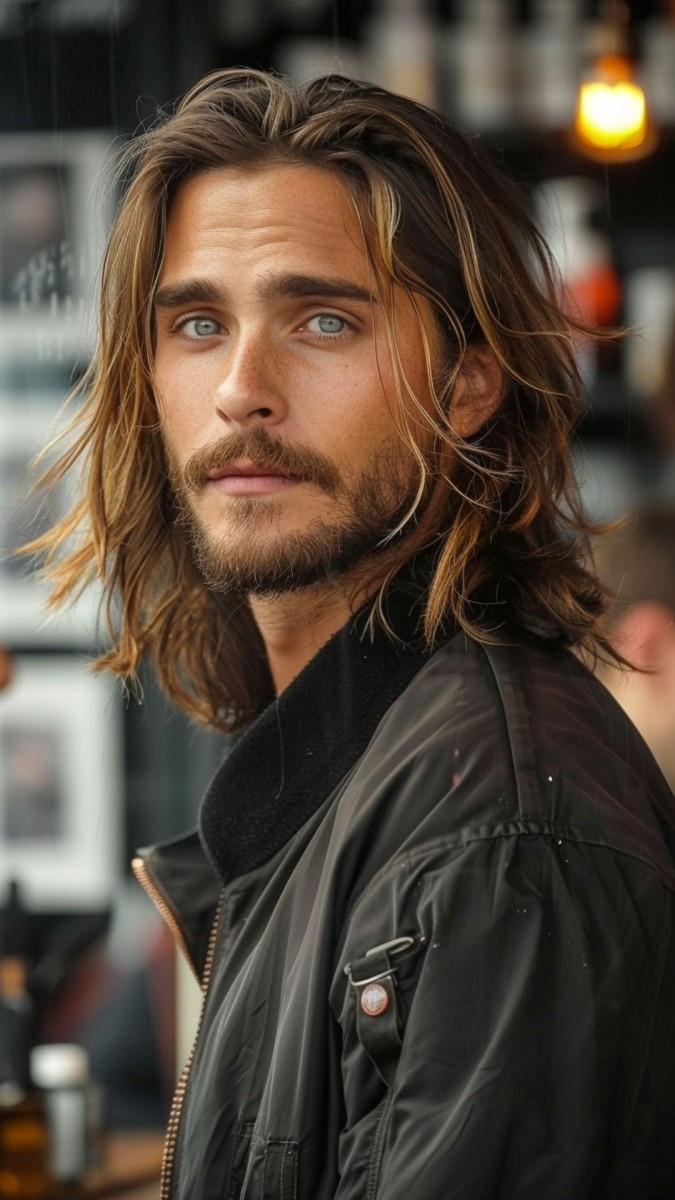 Entretien cheveux longs homme