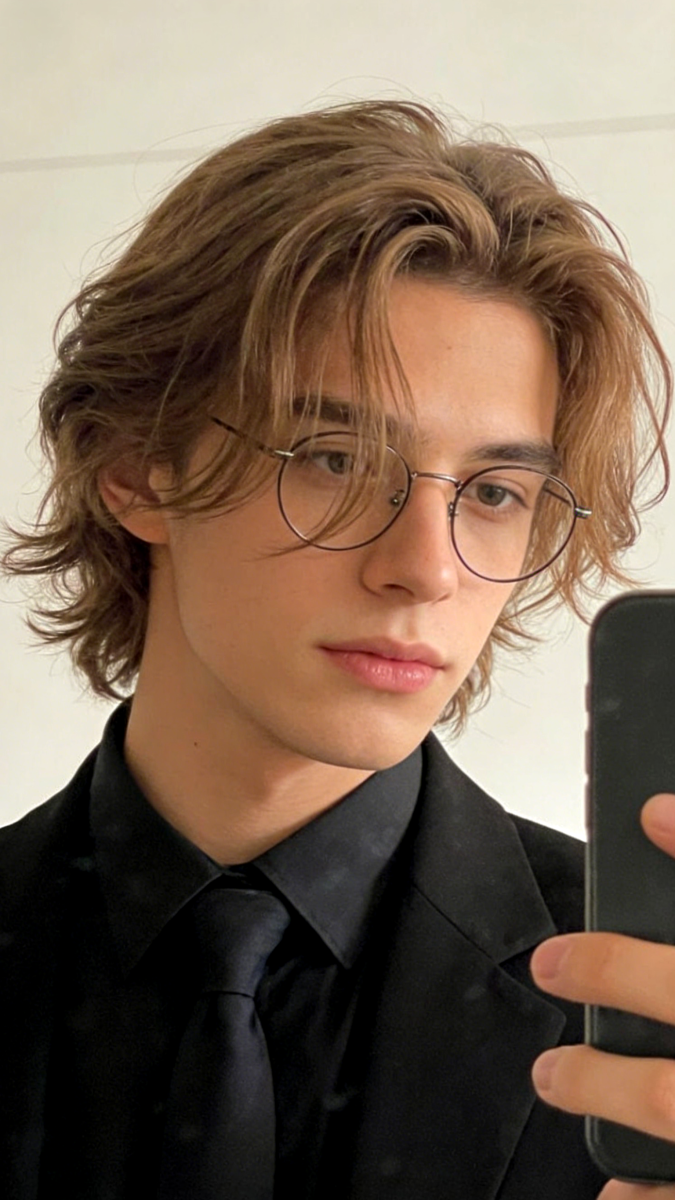 Look middle part élégant