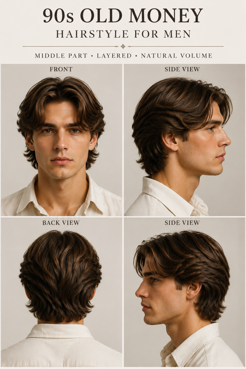Coupe middle part homme