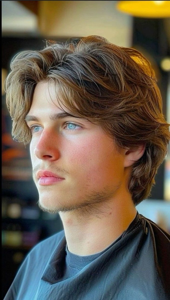 Style middle part masculin