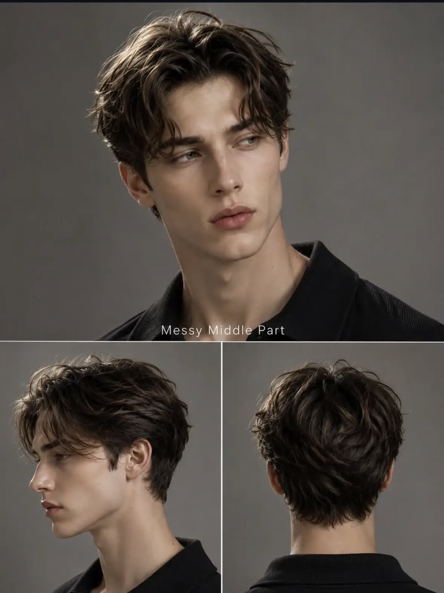 Tendance middle part homme