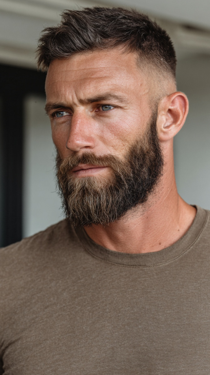 Barbe homme visage rond