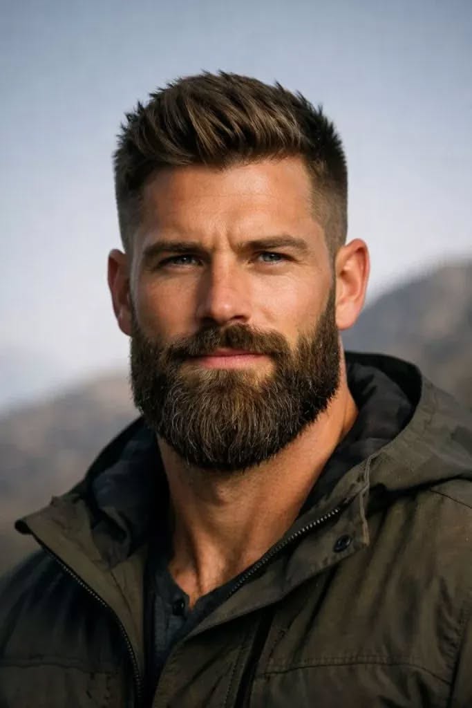 Barbe homme visage rond