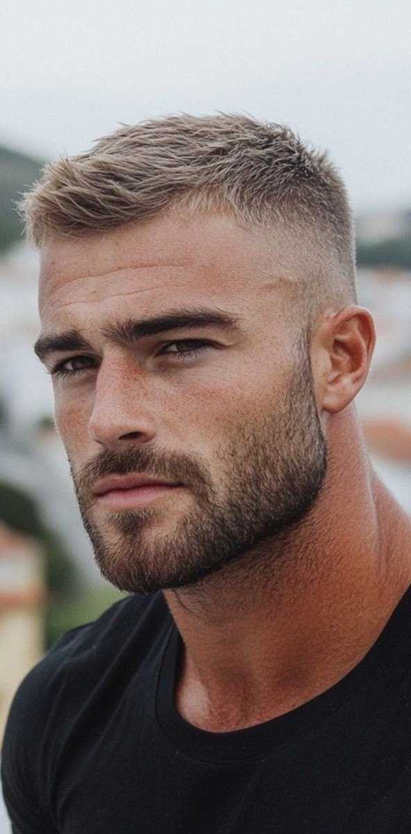 Look barbe courte homme