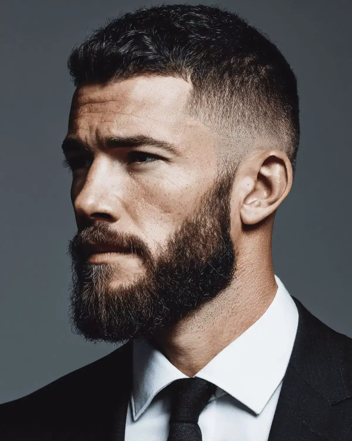Look barbe courte homme