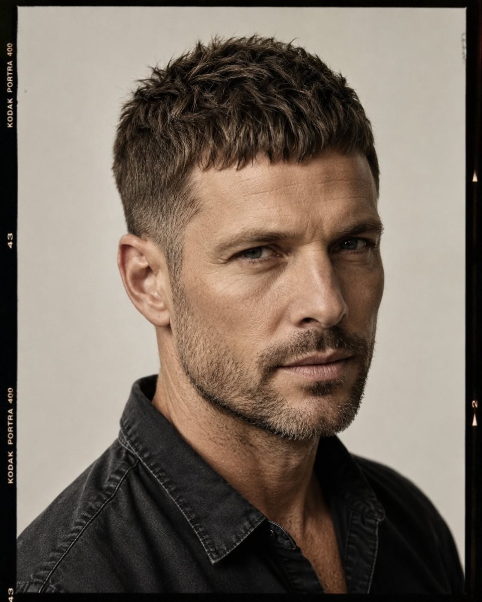 Tendance barbe courte homme