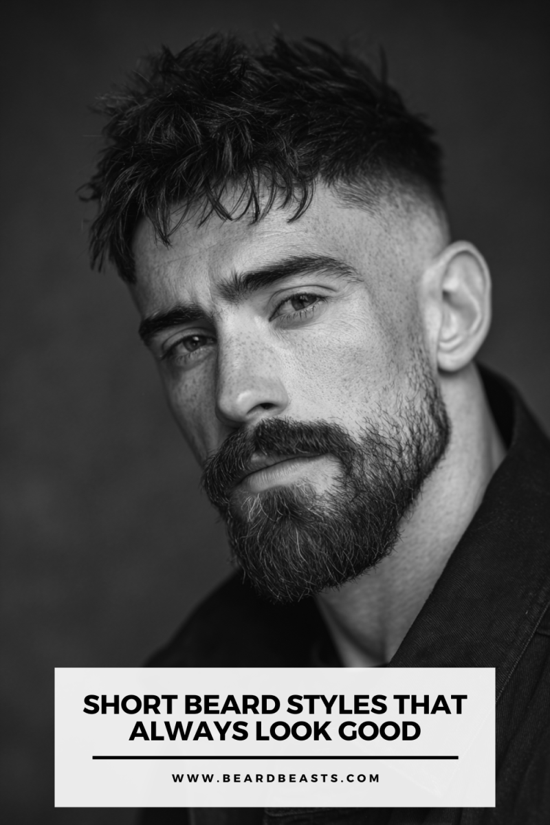Barbe courte homme moderne