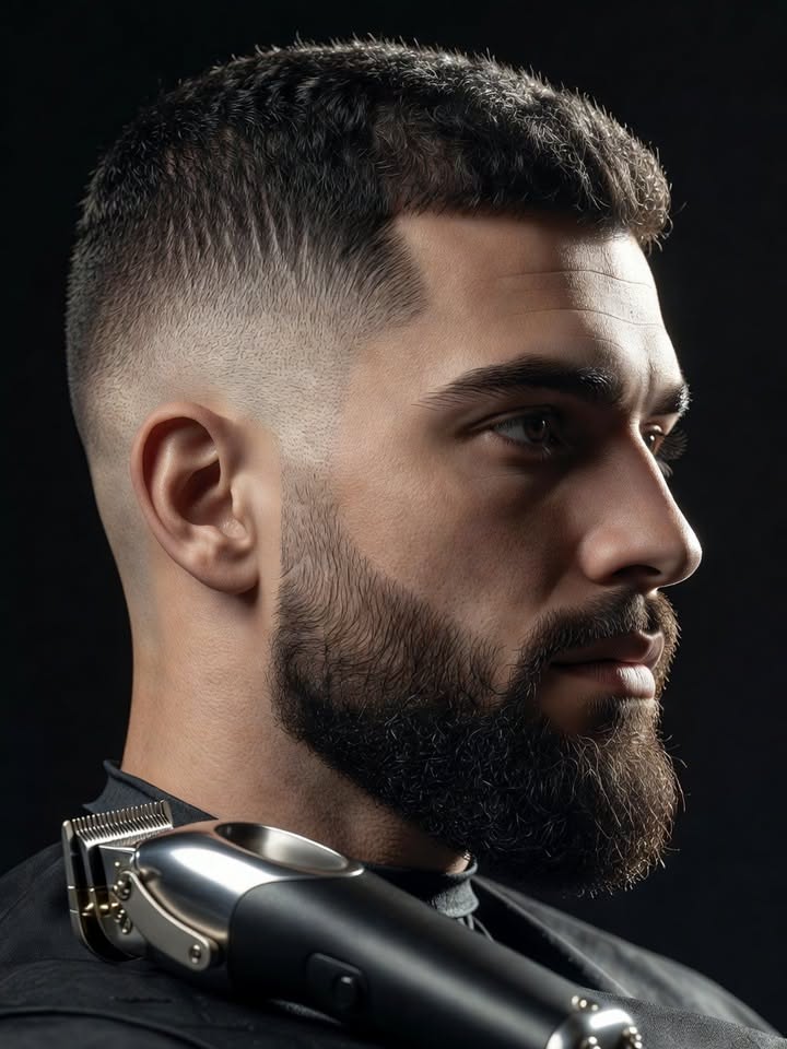 style barbe dégradée homme