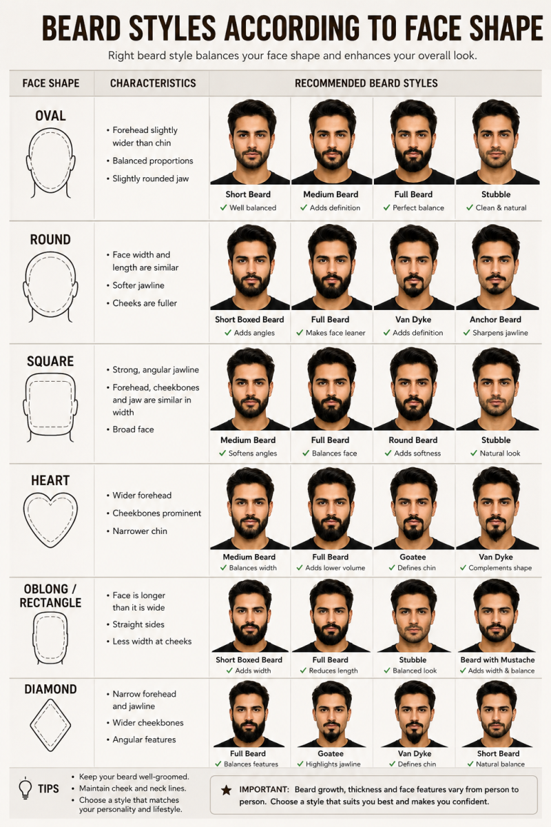 Style barbe visage ovale