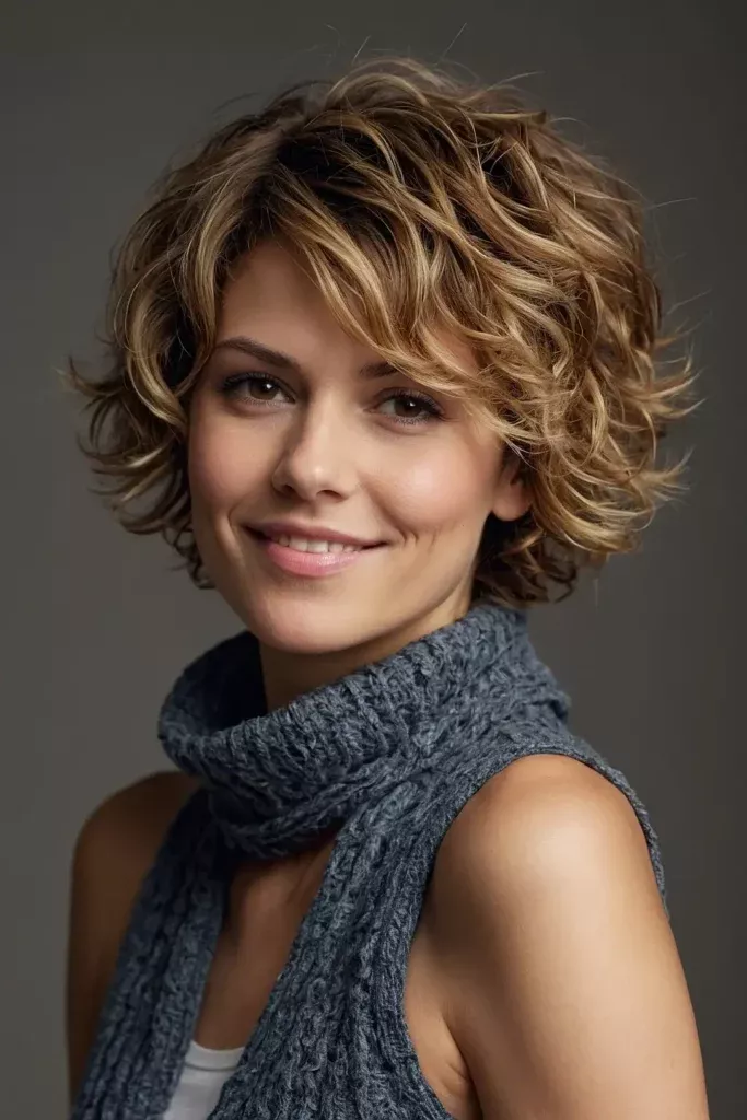 style moderne cheveux frisés