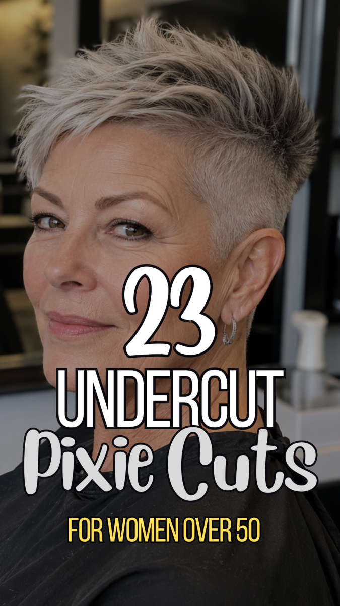 Élégance mature cheveux rasés