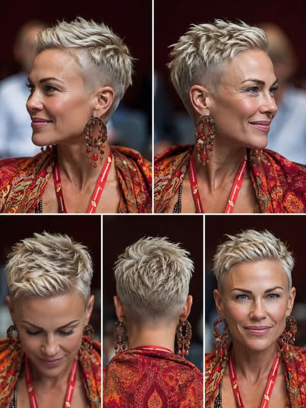 Femme 50 ans cheveux courts