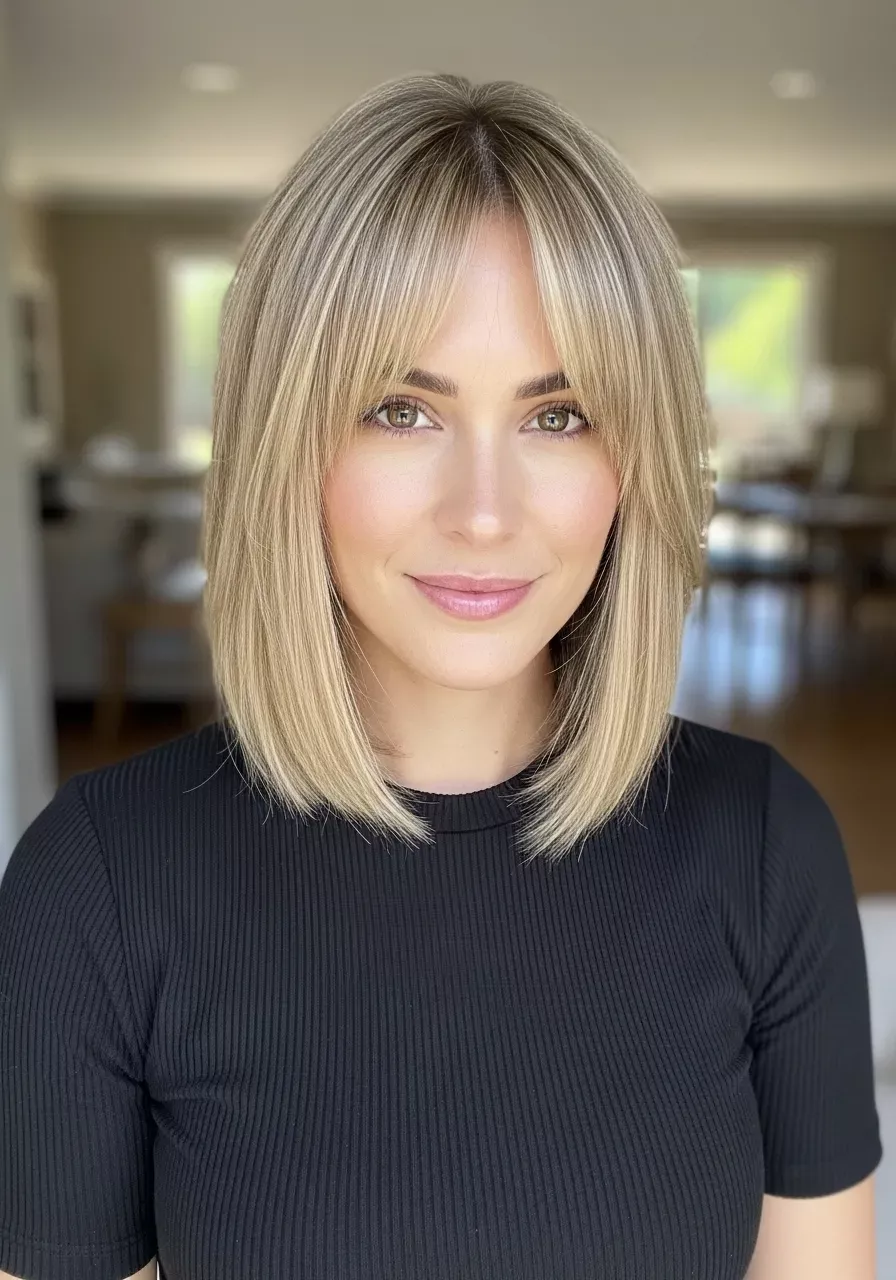 Tendance coiffure carré frange