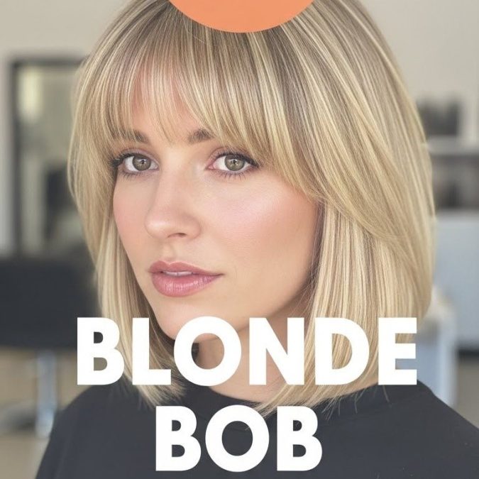 Carré blond avec frange : styles lumineux