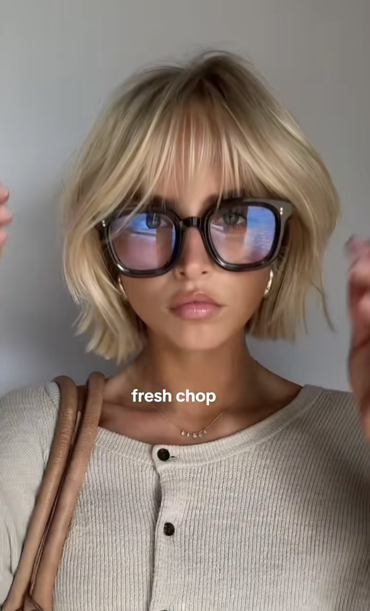 Coupe carré blond tendance