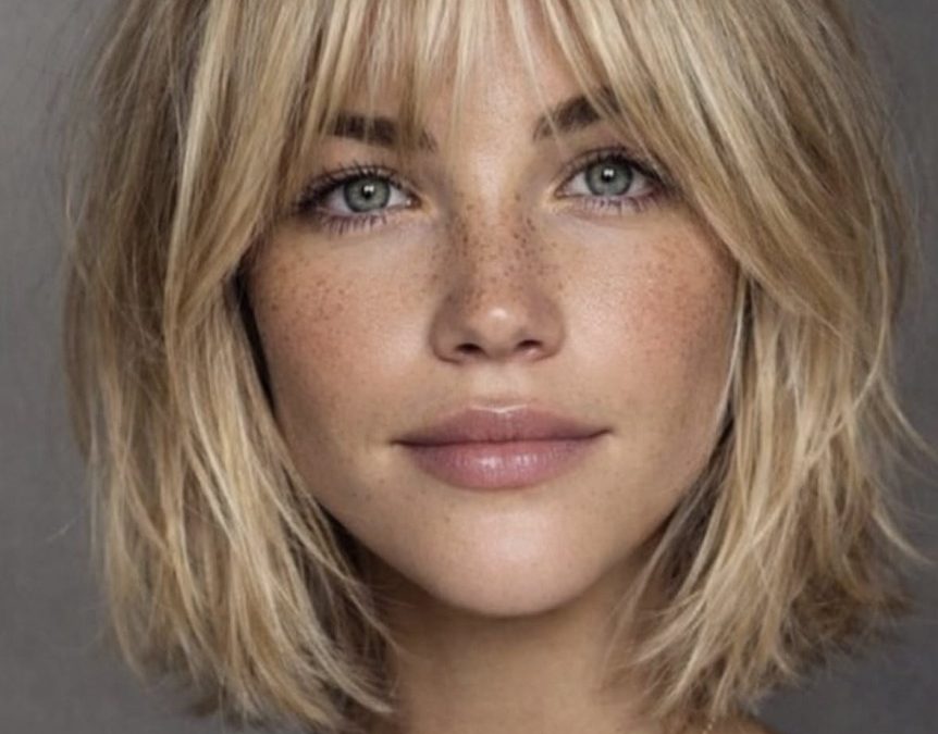 Carré blond avec frange : modèles tendance