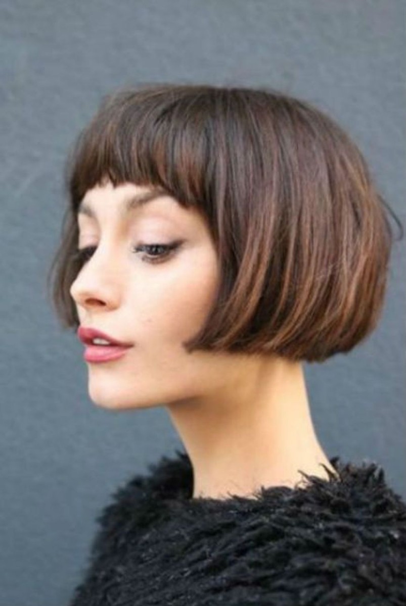 style carré mèche sur côté