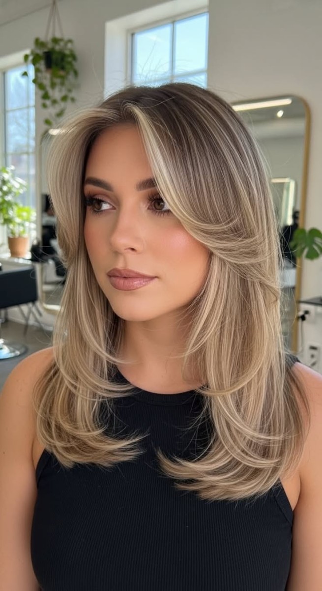Coupe mi-long dégradé tendance