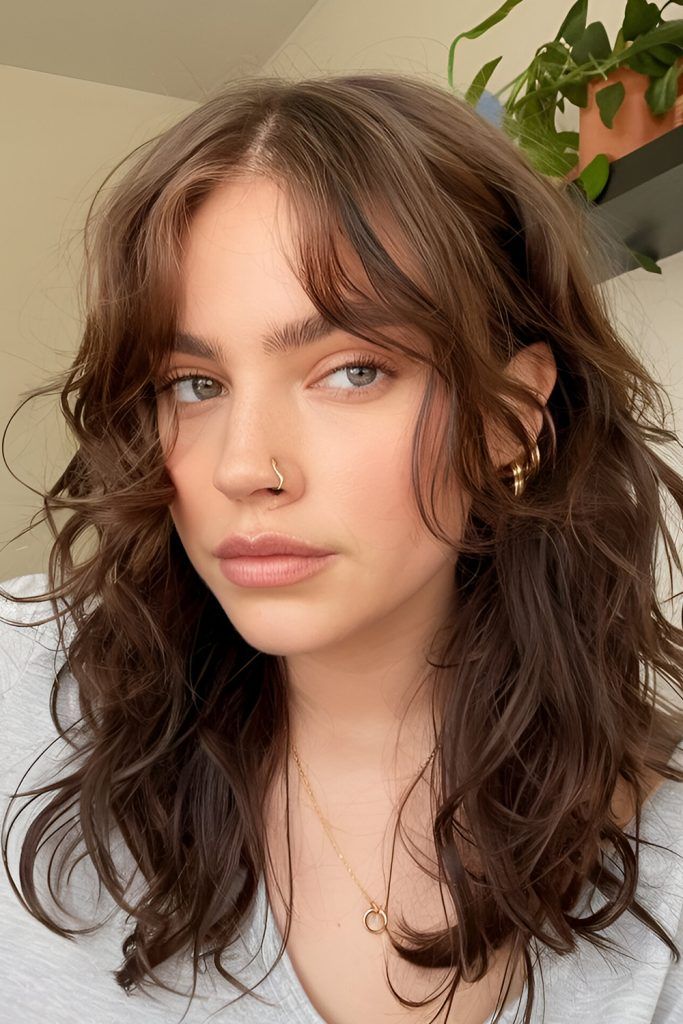coiffure cheveux mi-longs ondulés