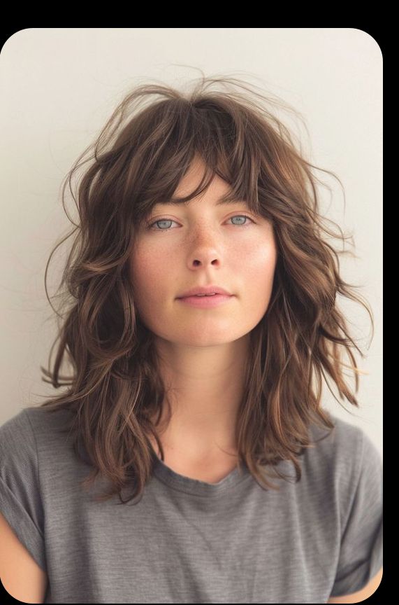 idées cheveux mi-longs ondulés