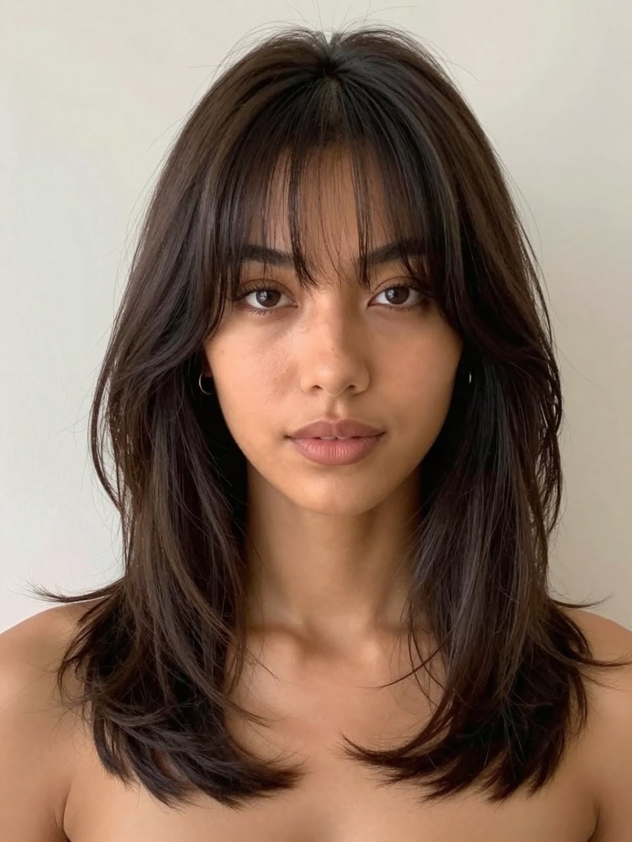 Effilée mi-longue moderne