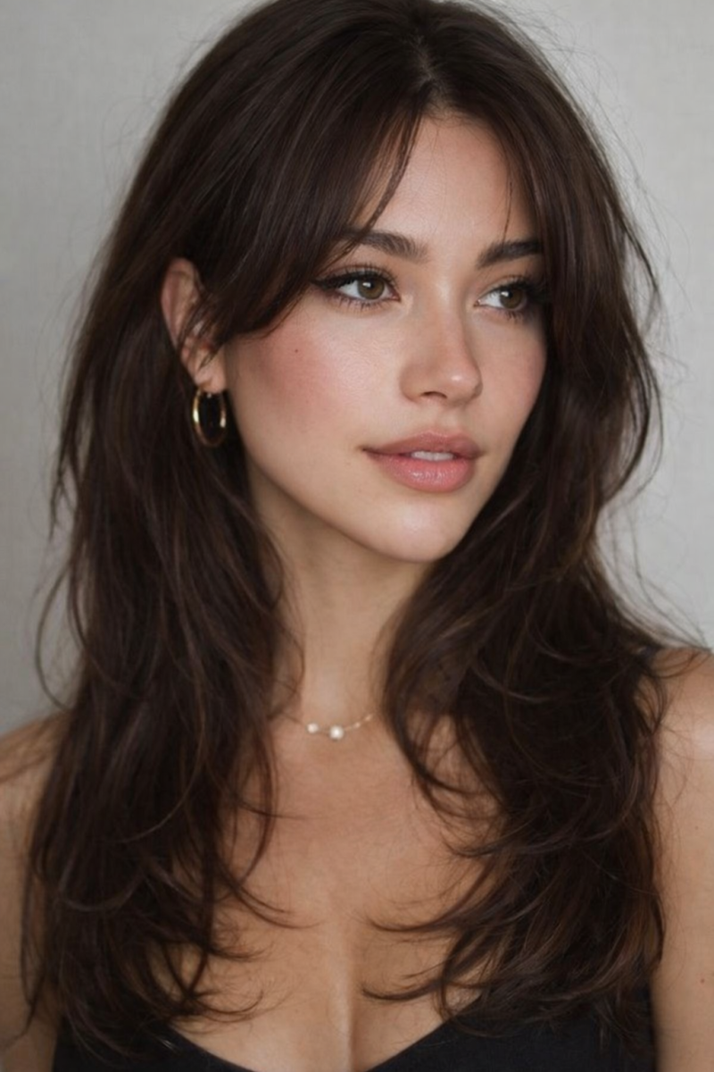 frange femme élégante