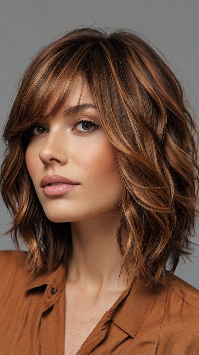 Teinte cheveux mi-long tendance