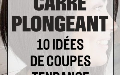 Carré plongeant long dégradé avec frange sur le côté