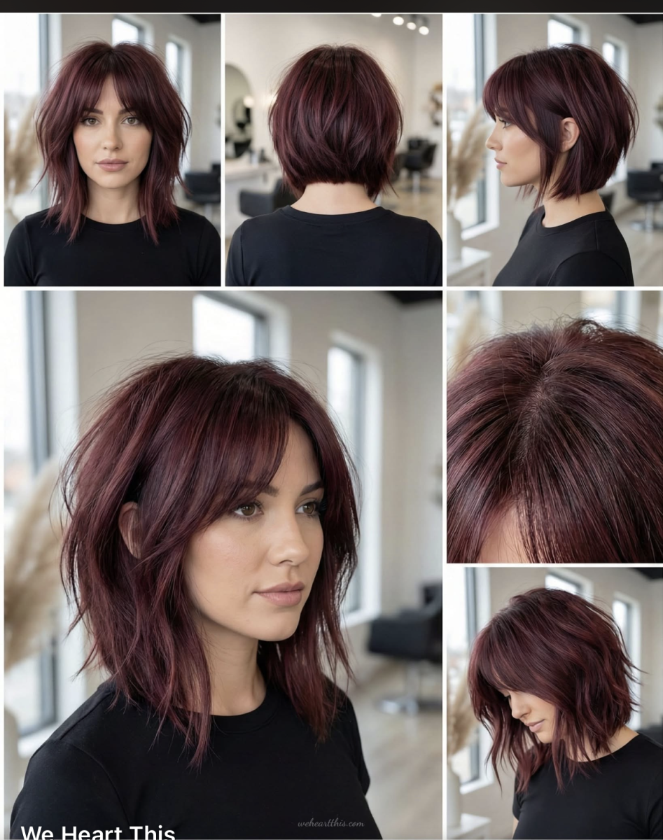 Dégradé carré plongeant frangé